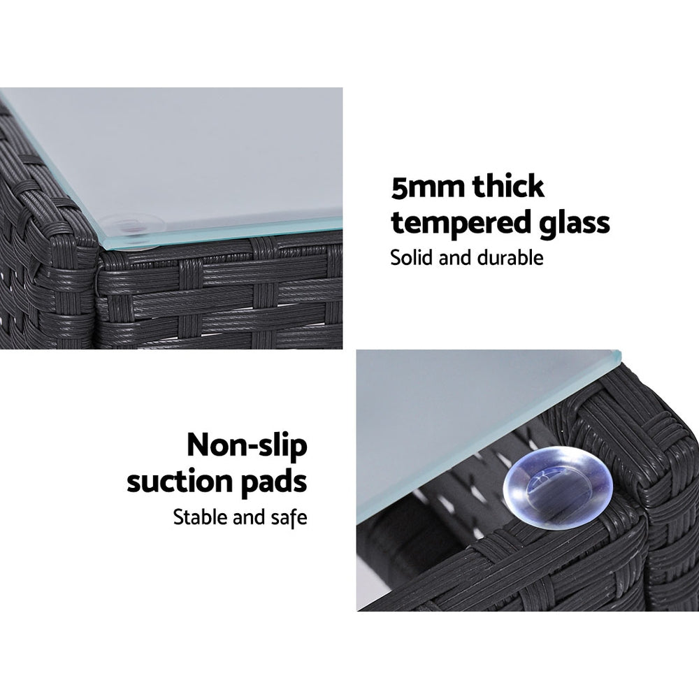 Toorak Luxury 4 Piece Lounge Setting With Storage Cover - Grey